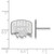 Image of Sterling Silver Rhodium-plated LogoArt Ohio University Small Post Earrings