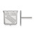 Sterling Silver Rhodium-plated NHL LogoArt New York Rangers Small Post Earrings