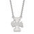 Sterling Silver Rhodium-plated LogoArt University of Idaho Vandals Large Pendant 18 inch Necklace
