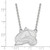 Image of 14k White Gold NHL LogoArt Colorado Avalanche Letter A Large Pendant 18 inch Necklace