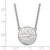 10k White Gold NHL LogoArt New York Islanders Large Pendant 18 inch Necklace