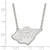 Sterling Silver Rhodium-plated NHL LogoArt Minnesota Wild Large Pendant 18 inch Necklace