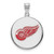 Image of Sterling Silver Rhodium-plated NHL LogoArt Detroit Red Wings Large Enameled Disc Pendant