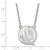 14k White Gold LogoArt Florida State University Seminole Large Pendant 18 inch Necklace