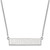 Sterling Silver Rhodium-plated LogoArt University of Miami Florida UMiami Small Bar 18 inch Necklace