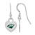 Image of Sterling Silver Rhodium-plated NHL LogoArt Minnesota Wild Enamel Heart Dangle Earrings Image of Sterling Silver Rhodium-plated NHL LogoArt Minnesota Wild Enamel Heart Dangle Earrings