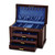 Luxury Giftware Matte Rosewood Burl Veneer 3-drawer Locking Wooden Jewelry Box (Gifts)