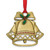 Brass Finish Cast Metal Story of the Christmas Bell with Crystal Ornament in Gift Box with Card (Gifts)