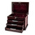 Luxury Giftware Matte Finish Ebony Veneer 3-Drawer Musical (Plays Fur Elise) Locking Wooden Jewelry Box (Gifts)
