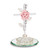 Glass Baron Handcrafted Cross with Pink Rose Glass Figurine (Gifts)