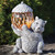 Pudgy Pals LED Chipmunk Solar Resin Garden Statue (Gifts)