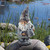 Resin and Dolomite Garden Gnome with Watering Can Statue (Gifts)