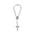Image of Cream Simulated Pearl 7.5 Silver-tone Auto Rosary (Gifts)