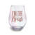 Rose-tone Glitter I'M THE BRIDE Stemless Wine Glass (Gifts)