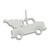 Nickel-plated Pickup Truck with Tree Non-tarnish Ornament with White Tassel (Gifts)