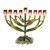 Image of Jewel-tone Crystal and Enameled Tulip Menorah (Gifts)