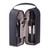 Black Leather Wine Caddy for Two Bottles with Bar Tool (Gifts)