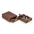 Olive Wood Color Finish Slide-out Ashtray with Cigar Cutter and Punch (Gifts)