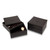 Image of Brown Leather Stackable Twenty Slot Cufflink and Six Watch Velour Lining Case (Gifts)