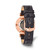 Image of Ladies Charles Hubert Pink-Plated Stainless Steel White Dial Watch