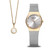 Bering Time - Classic - Womens Polished Gold-tone Watch & Necklace Set - 12924-001G