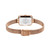 Bering Time - Petite Square - Womens Polished/Brushed Rose Gold-tone Watch - 14520-368