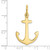 10K Yellow Gold 3-D Polished Anchor Charm