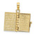 Image of 10K Yellow Gold 3-D Moveable Pages Holy Bible w/ Lords Prayer Pendant