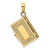 Image of 14K Yellow Gold 3-D Moveable Pages Holy Bible w/ Lords Prayer Pendant