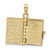 Image of 14K Yellow Gold 3-D Moveable Pages Holy Bible w/ Lords Prayer Pendant