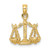 Image of 10K Yellow Gold 3-D Libra Zodiac Pendant