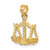 Image of 10K Yellow Gold 3-D Libra Zodiac Pendant
