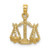 Image of 10K Yellow Gold 3-D Libra Zodiac Pendant