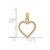 Image of 10K Yellow Gold 3-D Rope Heart Pendant