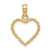 Image of 10K Yellow Gold 3-D Rope Heart Pendant