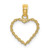 Image of 10K Yellow Gold 3-D Rope Heart Pendant