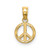 10K Yellow Gold 3-D Peace Symbol Pendant