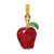 Image of 14K Yellow Gold w/ Enamel 3-D Red Delicious Apple Pendant