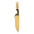 14K Yellow Gold w/ Black Enamel 3-D Butcher Knife Pendant