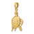 14K Yellow Gold 3-D Sea Turtle with Moveable Head and Legs Pendant