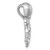 Image of Sterling Silver Rhodium-Plated Polished and Brushed Octopus Pendant