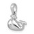 Sterling Silver Rhodium-Plated Polished Whale Pendant