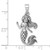 Sterling Silver Rhodium-Plated Antiqued Mermaid Pendant