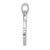 Image of Sterling Silver Rhodium-Plated Polished Make Waves with Crystal Pendant
