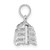 Image of De-Ani Sterling Silver Rhodium-Plated Polished 3D Empty Lobster Trap Pendant