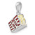 De-Ani Sterling Silver Rhodium-Plated 3D Enameled Bag of Popcorn Pendant