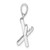 Image of De-Ani Sterling Silver Rhodium-Plated 3D Moveable Enameled Beach Chair Pendant