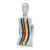 Image of De-Ani Sterling Silver Rhodium-Plated 3D Moveable Enameled Beach Chair Pendant