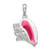 De-Ani Sterling Silver Rhodium-Plated Enameled Large Conch Shell Pendant