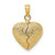 Image of 10K Yellow Gold 3-D Reversible Heart Opens Pendant